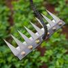 Multi-Functional Weeding Manganese Steel 5/6//7/8 Tooth Rake Farmland Loosen Soil Hoe Grass Weed Removal Agricultural Tool