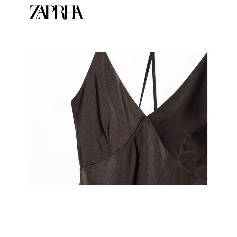 Zaprha 2025 New Sexy Open Back Elegant Intimates Sling Dress Waist-Tight Slim Looking 2548043