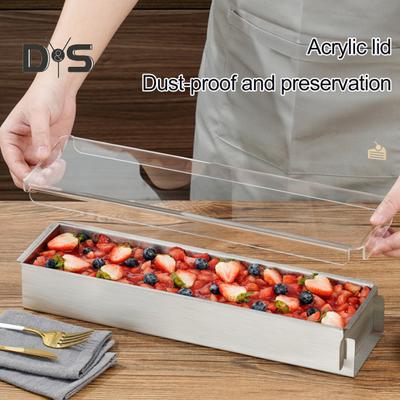 Stainless Steel Tiramisu Mold Commercial-Grade Rectangular Baking Pan for Cake Layers Non-Stick Mousse Mold for DIY Cakes Cookies Chocolates