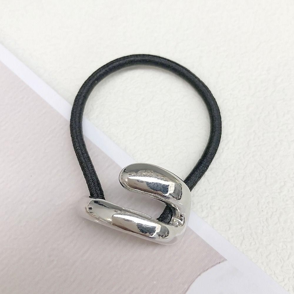 Elastic Metal Hair Tie Smooth Hair Loop New Hair Rope  Women