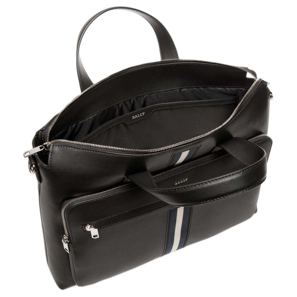 Bally Case Letter Logo Leather Shoulder Crossbody Tote Bag Men bags Black 6307866