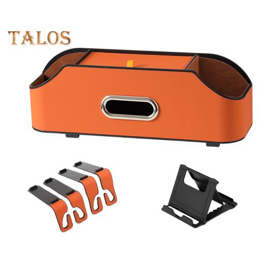 

Багатофункціональна коробка для зберігання на спинці автомобільного сидіння з тримачем для пляшок великої місткості Універсальна коробка для паперових серветок з гачками, яка легко встановлюється 1pc помаранчевий