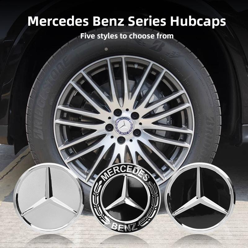 VFO1 4Pcs Car Wheel Center Hub Caps Emblem Covers Decor Accessories For Mercedes Benz AMG GLE GLC W204 W205 W203 W211 W212 W213 W169.