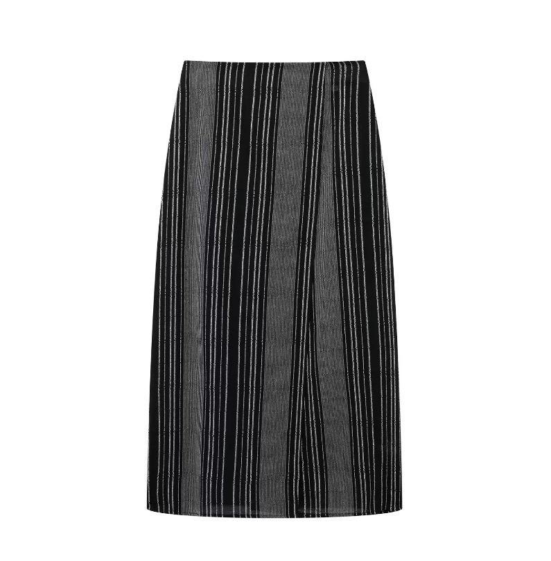 

TAOP&ZA Женский вышитый полосатый кимоно-жакет и юбка миди с высокой талией - Коллекция начала весны L