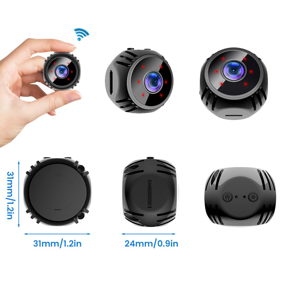 Mini Camera WiFi HD 1080P IP Night Vision Audio Video Camcorder Home Baby Monitor Indoor Safety Security Smart Surveillance