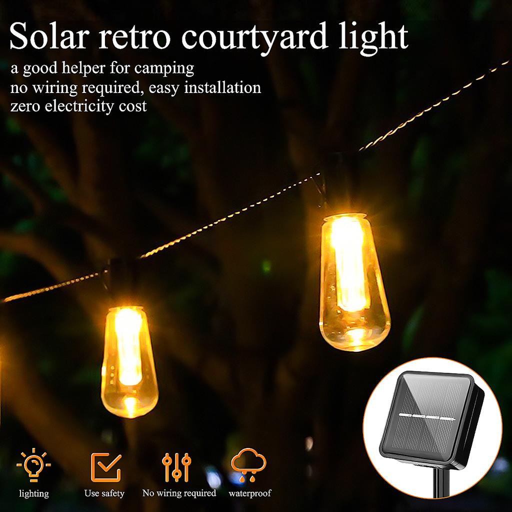 Globe Outdoor LED String Lights Plastic Shatterproof Bulbs Waterproof Patio Lights for Garden Outside Backyard Porch Decor Fairy