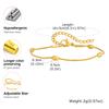 Schickes Einfaches Vergoldetes Reiskorn Runde Schlangenkette Edelstahlarmband für Damen Mode Party Täglicher Schmuck Geschenk