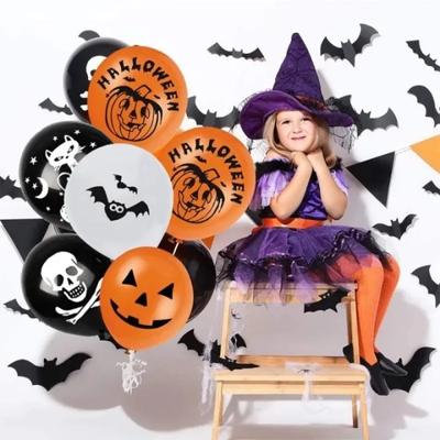 10-50pcs Halloween Balloons Large Latex Balloon Black Orange Pumpkin Spider Inflatable Balls Toys Globos Halloween Party Decor