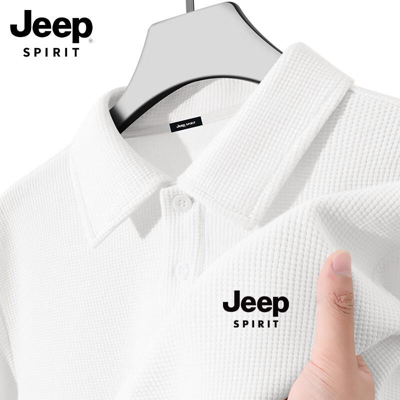JEEP SPIRIT Men s Waffle Knit Polo Shirt M