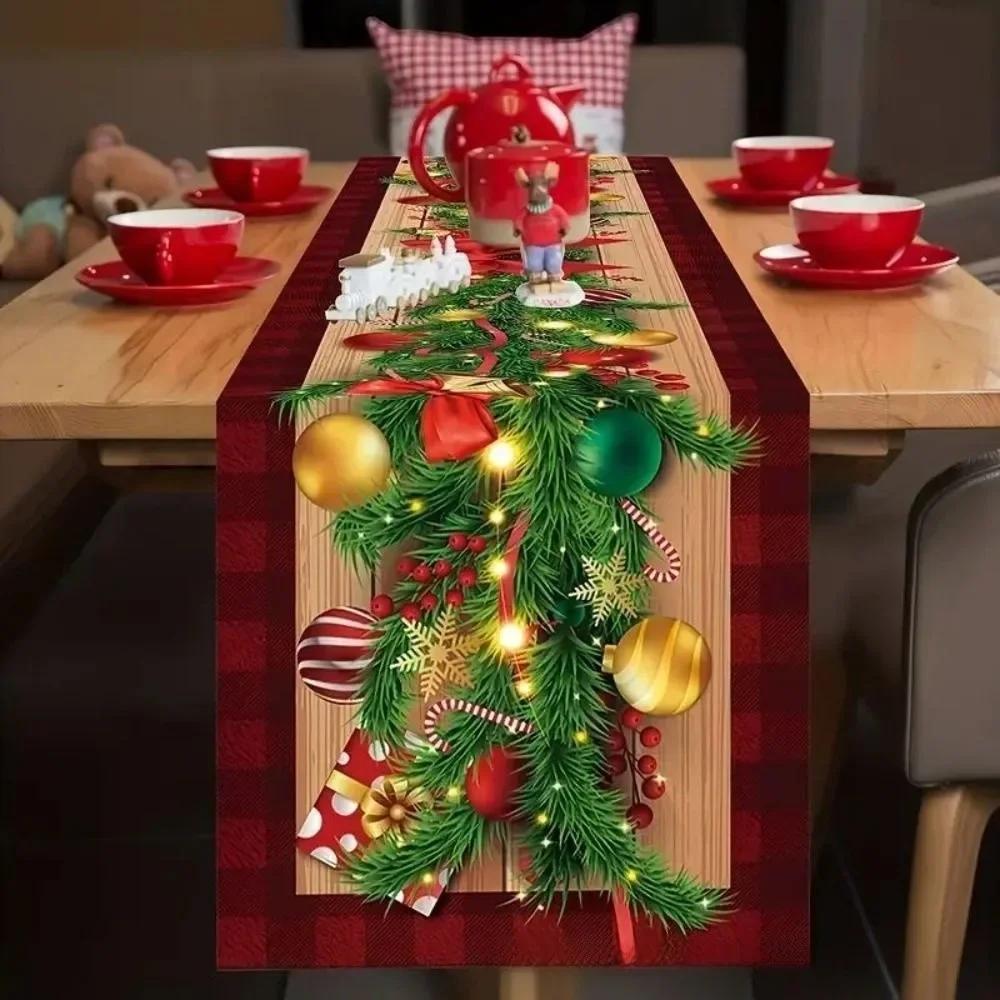 New New Year Christmas Table Runner Xmas Party Navidad Gift Christmas Table Flag Flag Cover Table Cover Home Table Decors