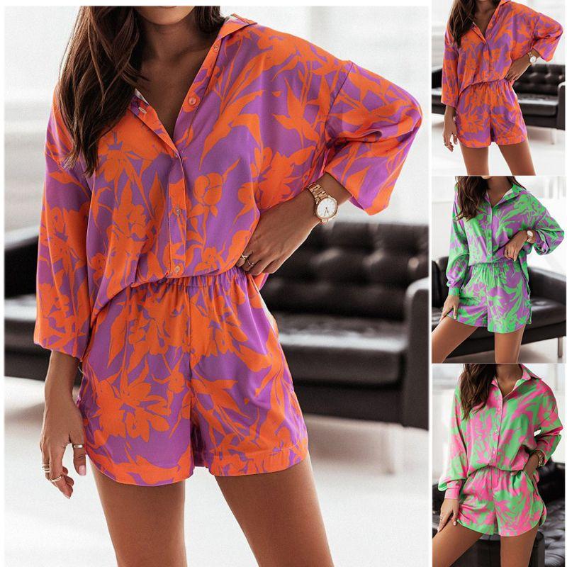 

Shorts Vintage Casual Loose Elegant Women Shorts Retro Casual Loose Female Red Purple XL