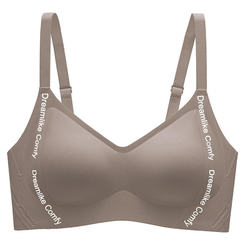 Large-sized Bras Women's Gathering and Retracting Bras Thin Women's Anti-sagging Full-cup Underwear Without Underwire