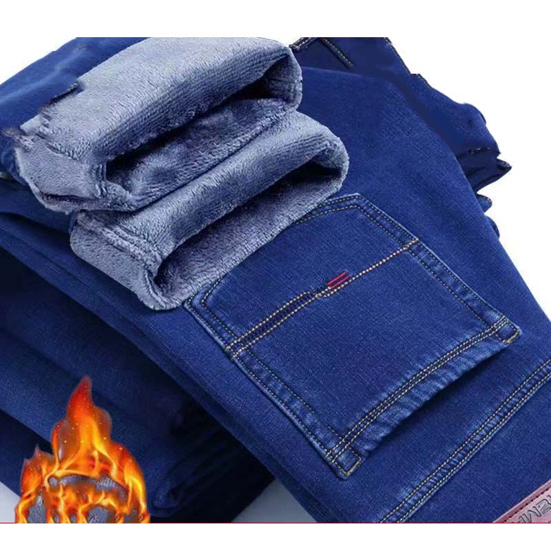 Autunno Inverno Addensa Jeans Uomo Straight Loose Casual Di mezza età  acquista in modo economico — spedizione gratuita, recensioni reali con foto  — Joom