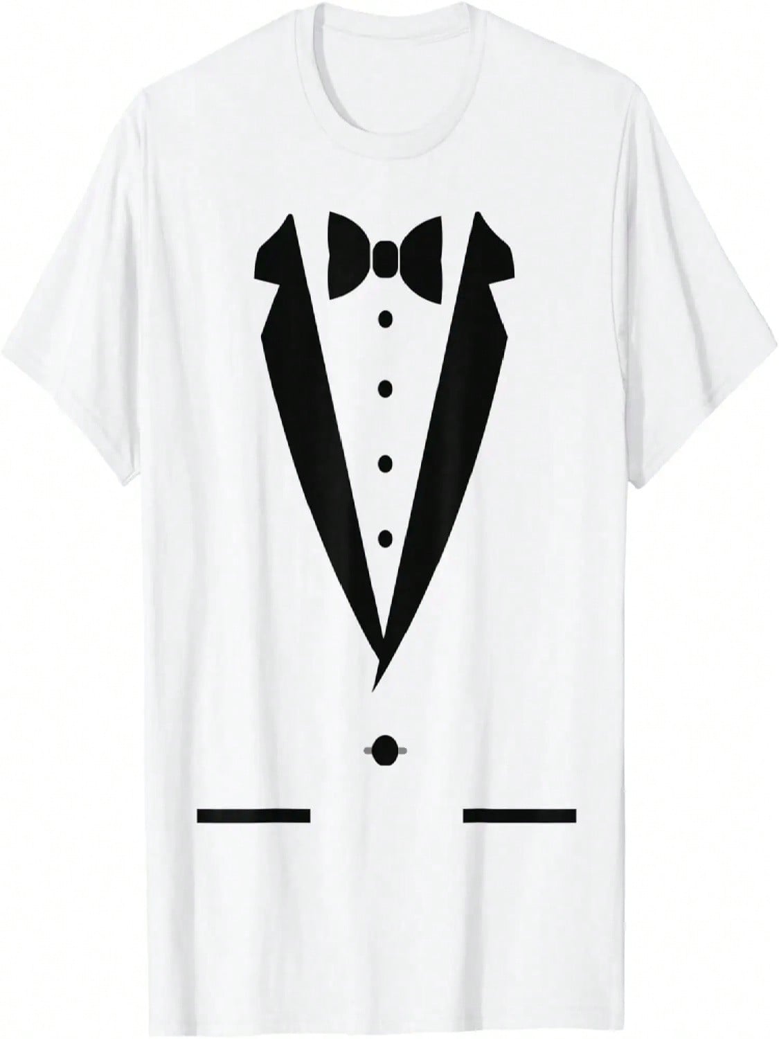 Tuxedo Tshirt White With Bow Tie Suit Funny Men Women Kids T-Shirt S разноцветный