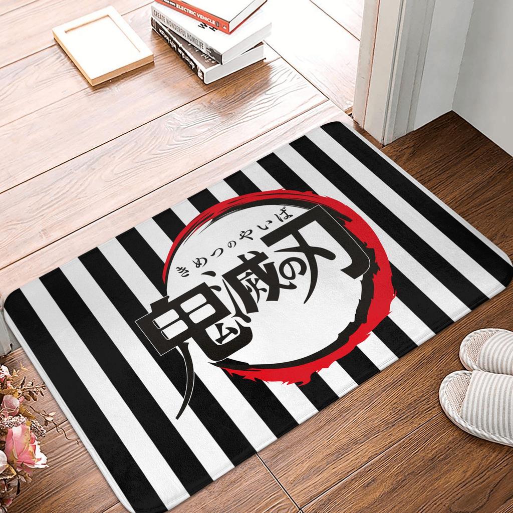 Demon Slayer Anime Doormat Anti-Slip Bath Kitchen Mat Garden Garage Door Floor Entrance Carpet Rug