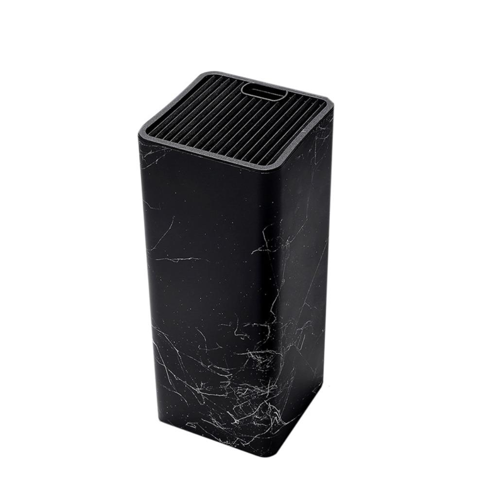 Marble Pattern Cutter Storage Stand Square Kitchen Cutter Organizer Restaurant Black Groove