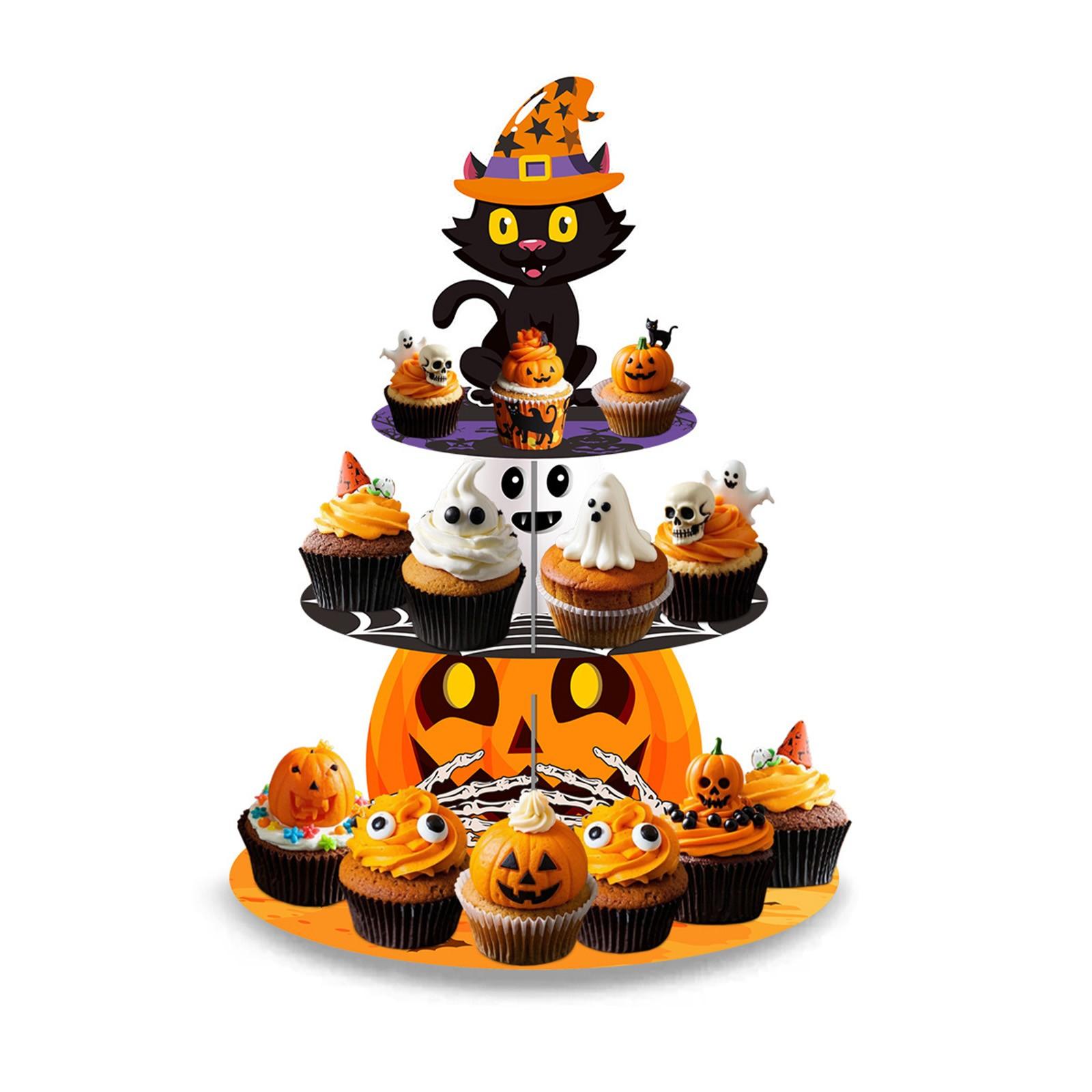 

Украшение для Хэллоуинской вечеринки Подставка для торта Настольные украшения Поднос для торта Подставка для десертов (требуется собрать самостоятельно) One Size