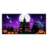 Halloween Flag with Pumpkin and House Design, Decoration for Outdoor Yard, Polyester