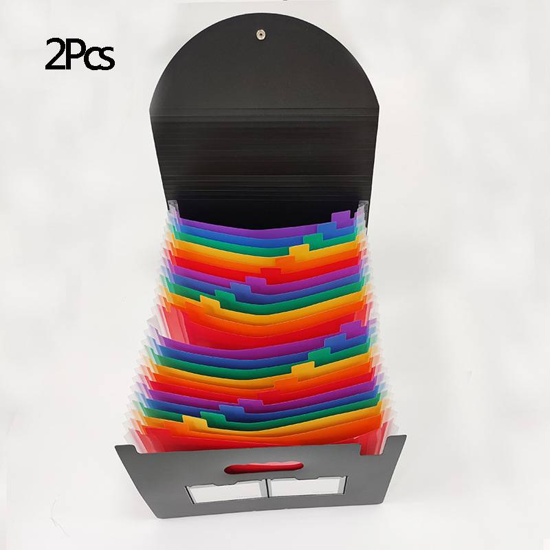 Pockets Accordian File Folder Expanding File Organizer Filing Box Multicolored Paper/Bill/Receipt/Document Holder Bag A4