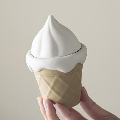 Kerzenbecher, Schreibtisch-Ornament in Eisform, süß, ideales Geschenk, einzigartiger Behälter für Zuhause