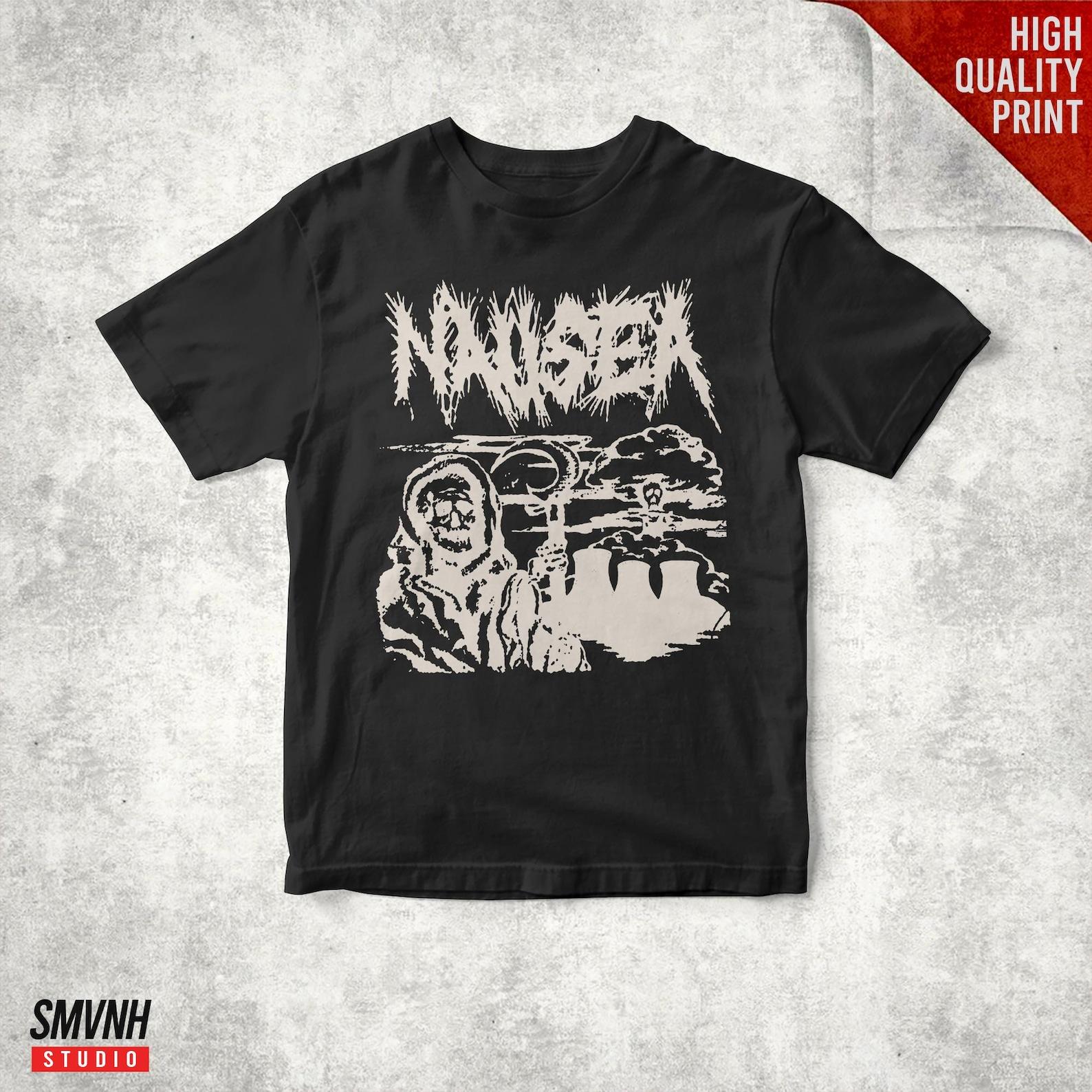 Nausea Graphic Tee, Crust Punk Shirt, Hardcore Band T shirt, Vintage Punk Clothing, DIY Alternative Music Gift for Punk Fans Unisex T shirt 4XL