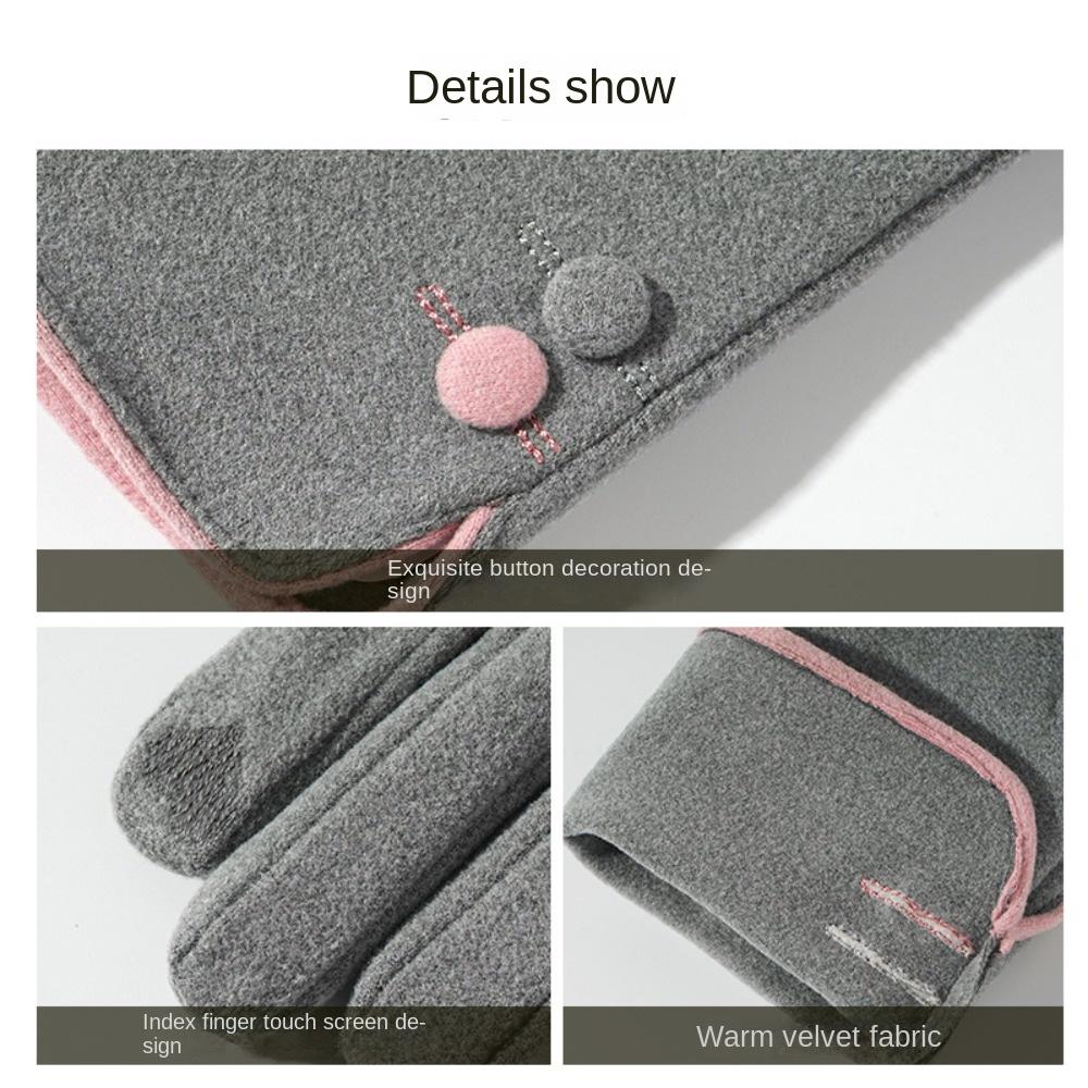 Warm Touch Screen Gloves Full Finger Driving Mittens New Full Finger Gloves  Cycling Driving