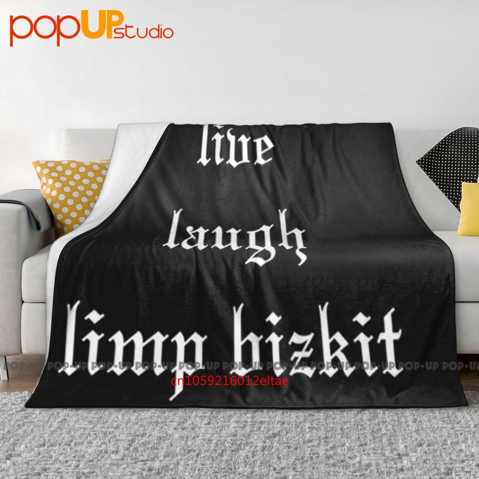 Live Laugh Limp Bizkit Nu Metal Fred Durst Slogan Ultra-Soft Blanket Quilt Winter Sofa Cover Bed Covers Size: 75*100cm, Weight: 230 GSM