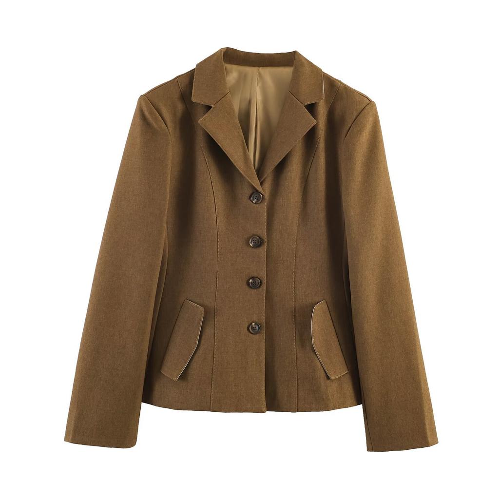 European and American style French women's fashionable, versatile, elegant casual blend blazer 2722172