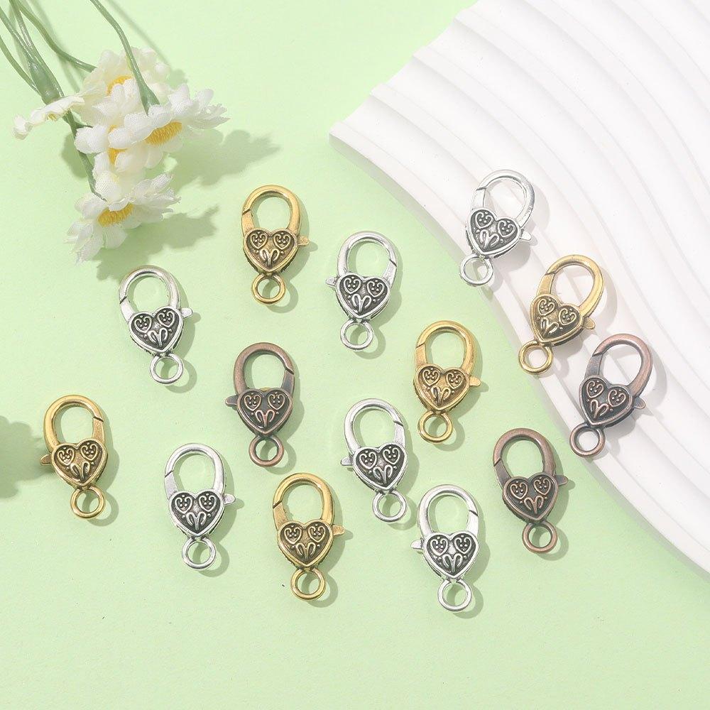 3/6/9 Herzförmiger Karabinerverschluss Karabinerverschluss Herzförmiger Legierungs-Karabinerhaken DIY Halskette Armband Schlüsselanhänger Schmuckherstellung