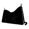 Maison Margiela Snatched Digital Logo Decorated Zipper Closure Fabric Hobo Bag Women bags Black SB1WG0056P6427T8013