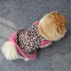 Warm Dog Coats Pets Leopard Pattern Tutu Coat Dress Puppy Hoodies Both Sides Wear Dog Clothes Puppy Clothes Ropa Perro