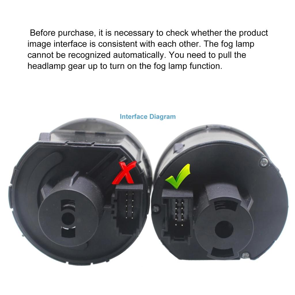 5ND941431B Auto Headlight Switch Auto Headlight Lamp Control Switch Light Sensor Module for MK5 MK6 Headlamp Switch Light Sensor
