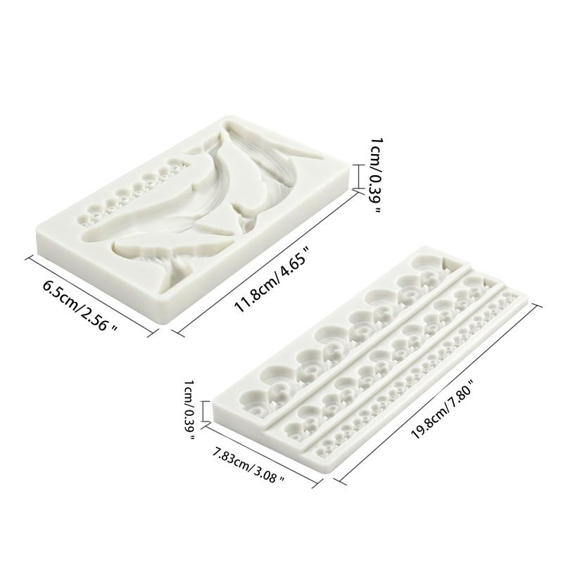 DIY Handmade Silicone Fondant Mold Whale Wave Shape Chocolate Sugar Craft Paste Mold DIY Candle Resin Crafts Durable