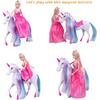 Magic Light Unicorn & Princess Doll, Unicorn Toys for Girls 3+, Gifts for Christmas Birthday for Kids Girls Aged 3 4 5 6 7 8