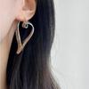 925 Sterling Silver Vintage Earrings For Women Trendy Simple Retro Heart Earring Jewelry Prevent Allergy Party Accessories Gift