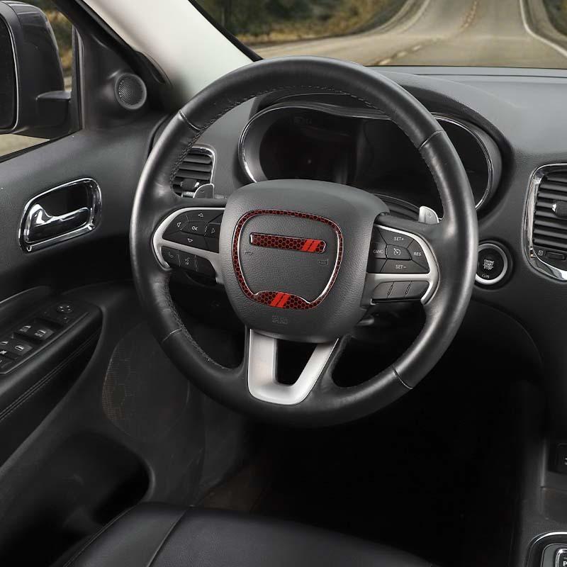 Steering Wheel Decoration Protective Cover For Dodge Charger For Challenger 2015 Up For Dodge Durango 2014 Up  Interior Accessories