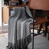 HOMLLY Chekii Gestrickte Weiche Gewebte Decke Überwurf mit Quasten für Sofa Stuhl Bett