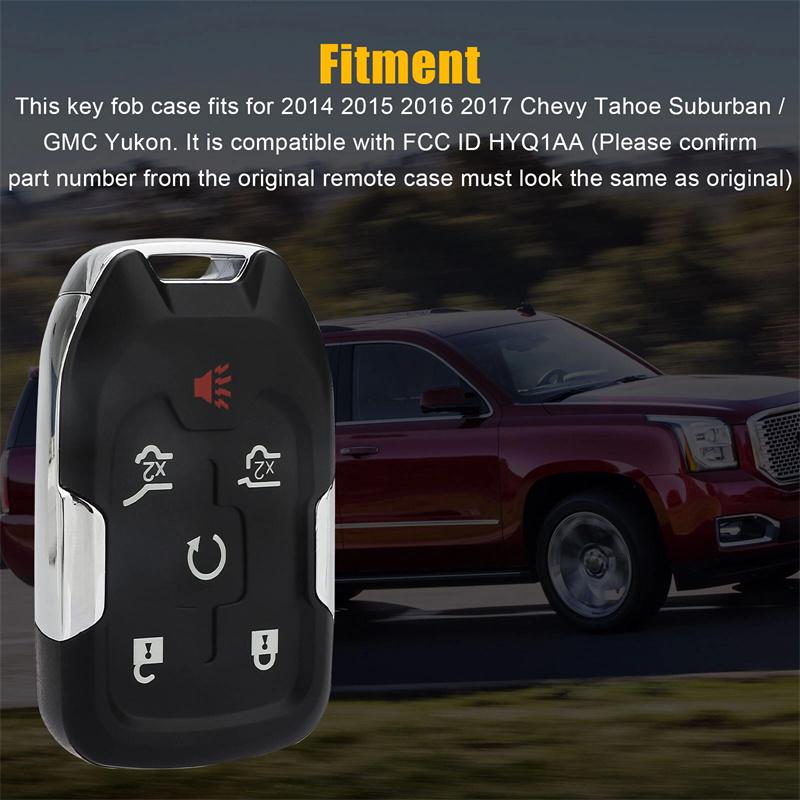 Hyq1Aa Remote Key Fob 6 Button Id46 Chip For Chevrolet Tahoe Silverado Gmc Yukon 2015 2016 2017-2020