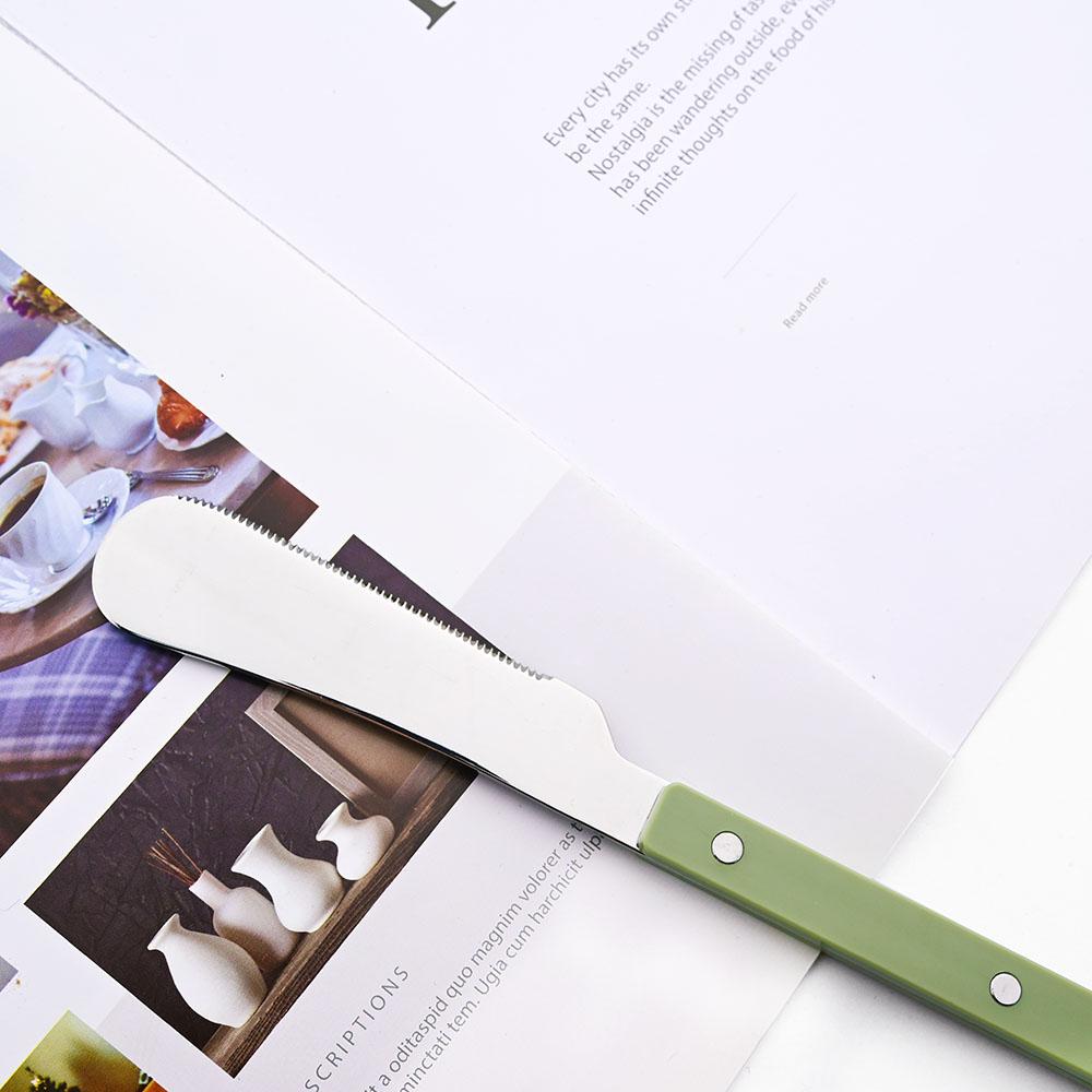 4/16 Stück Acrylgriff Messer Gabel Set Edelstahl Abendessen Besteck Set Grün Silber Westliches Geschirr Heimküche Besteck