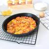 Black Pizza Tray Non-Stick Metal Bakeware Tray Baking Pan Round Oven Vented Tray