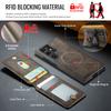 Leather for Magsafe Phone Case for Samsung Galaxy S26 S24 S23 S25 Ultra S26 Plus FE Bracket Magnetic Cover with Card Holder LK1