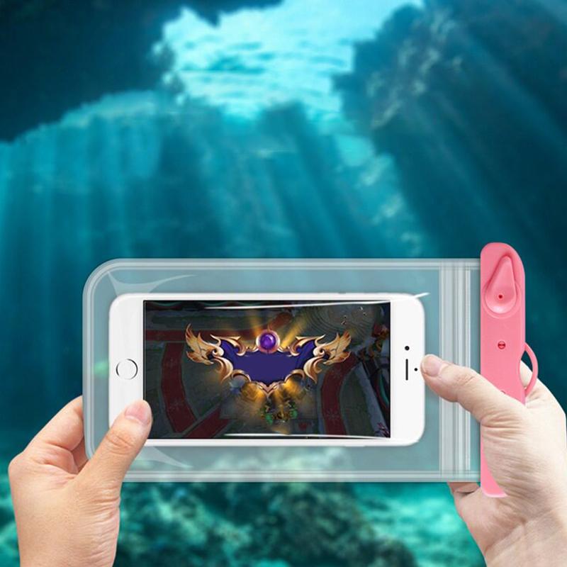 Universal Waterproof Phone Pouch Flexible Lightweight Dry Bag Sealed Case for Swimming Beach and Pool