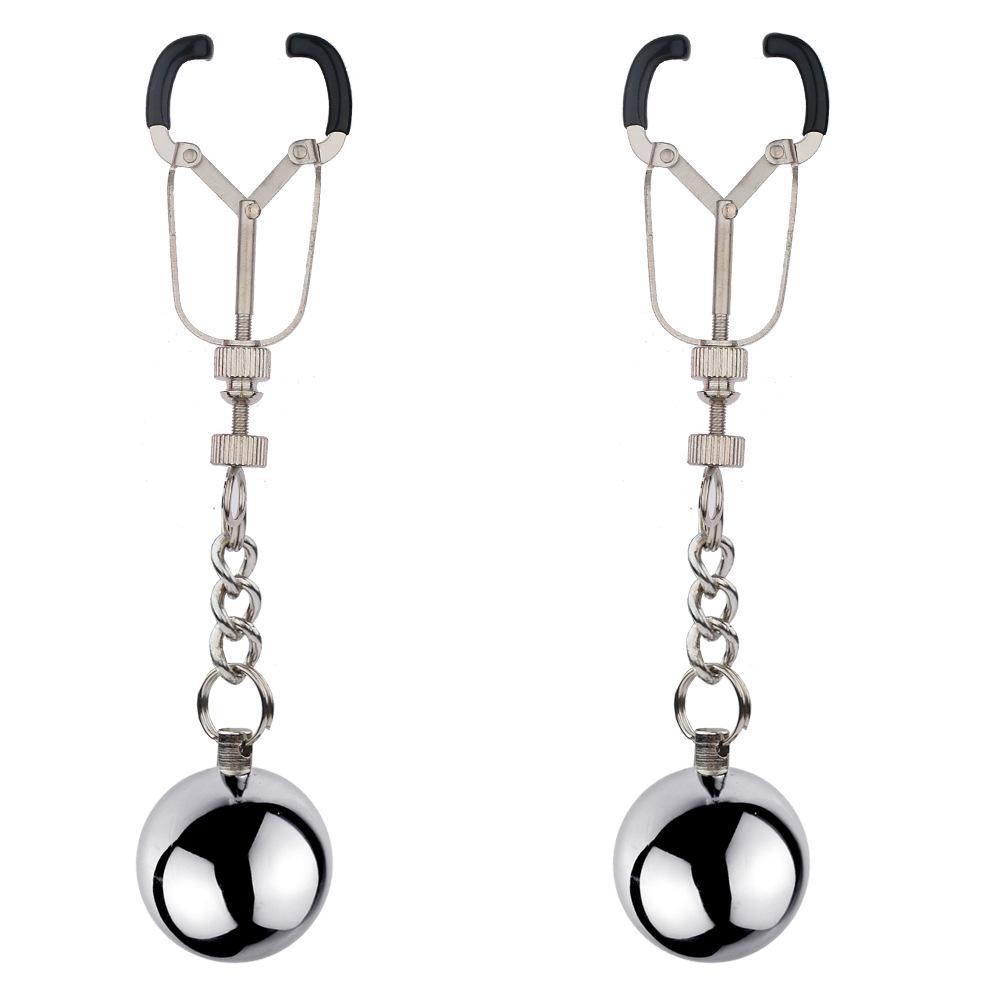 28 Kinds SM Women's Stainless Steel Breast Clip Nipple Clamps Gravity Ball Weight Pendant Traction Stimulator Adult Toys 18