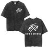 Ateez 2025 World Tour in Your Fantasy Tour Cherry Vintage Washed T Shirt Korean Kpop Fashion T-shirt Men's Women Cotton T-shirts