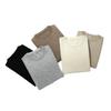 New cashmere sweater short-sleeved crew neck T-shirt sweater loose-knit wool sweater