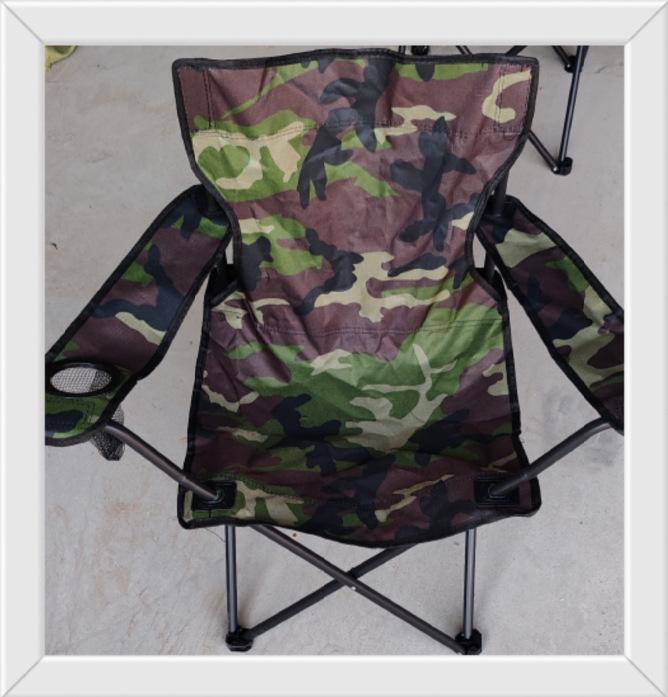Portable Outdoor Folding Chair with Backrest and Armrests for Camping, Sketching, Fishing, and Beach Activities