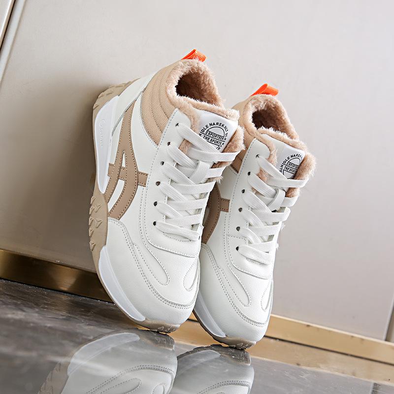 High-top sports shoes women's new winter velvet thickened warm moral training shoes thick-soled non-slip casual sports shoes