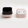 Desktop Trash Can with Folding Cover Press-Type Opening Mechanism Compact Size Cartoon Shape Trash Bin