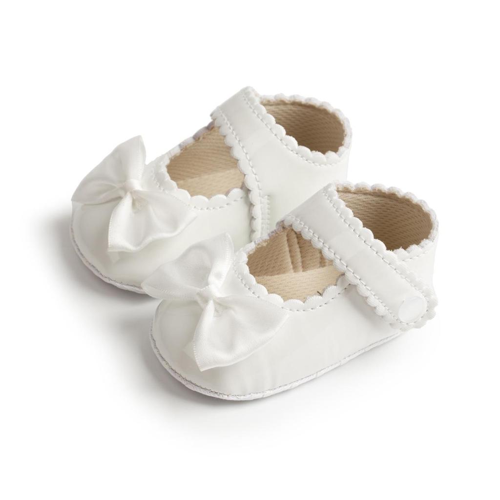 Reflective Baby Pre-Walking Shoes for 0-1 Year Olds - Bow Knot, Soft Sole, Non-Slip, Breathable.