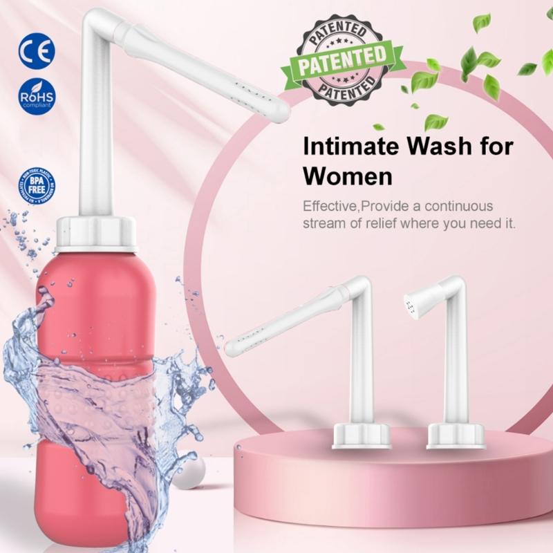 Travel Bidet Handheld Elbow Nozzle Bidet Sprayer Portable Butt Shower Private Parts Flushing Device Manual Press Flush